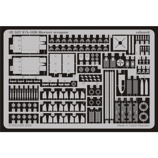 Photoetch for 1/48 F/A-18D Weapon for HobbyBoss kit