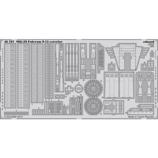 1/48 Mikoyan MiG-29 9-13 Exterior Detail Set for Great Wall Hobby kits