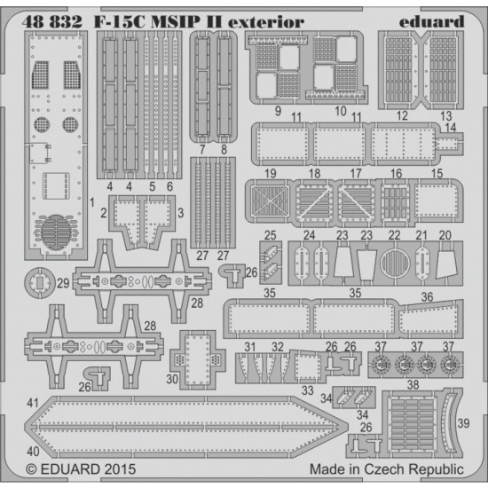 1/48 McDonnell F-15C Eagle MSIP II Exterior Detail-up Set for Great Wall Hobby kit