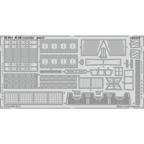 1/48 Rockwell B-1B Lancer Exterior Detail Set for Revell kit (2 PE sheets)
