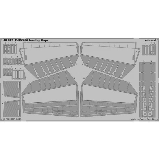 1/48 Bell P-39/400 Airacobra Landing Flaps for Eduard #8061/8062 (1 PE sheet)