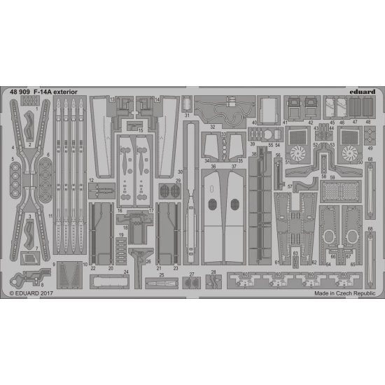 1/48 Grumman F-14A Tomcat Exterior Detail Set for Tamiya kit #61114 (1 Photo-Etched Sheet)
