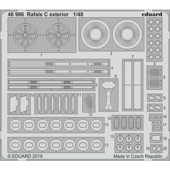 1/48 Dassault Rafale C Exterior Photo-etched Detail set for Revell kits