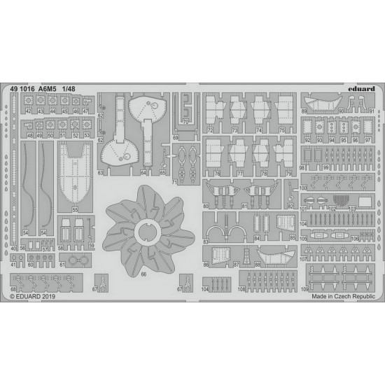 1/48 Mitsubishi A6M5 Zero Detail Parts (PE) for Tamiya kits