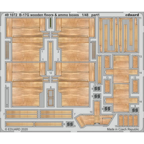 1/48 Boeing B-17G Flying Fortress Wooden Floors & Ammo Boxes Detail Parts for HK Models