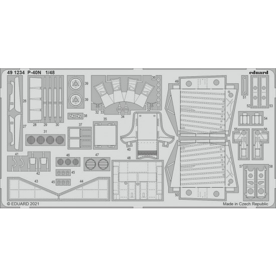 1/48 Curtiss P-40N Warhawk Detail set for Academy kits