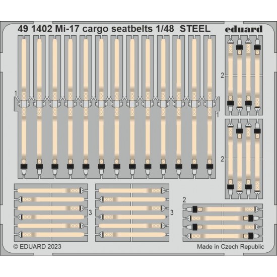 1/48 Mil Mi-17 Cargo Seatbelts Photo-etched set for Trumpeter kits