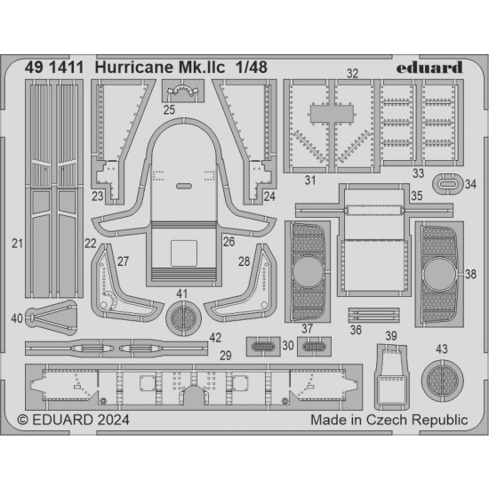 1/48 Hawker Hurricane Mk. IIC Photo-Etched Accessories for HobbyBoss kits