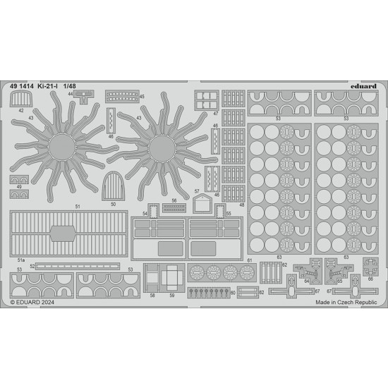 1/48 Mitsubishi Ki-21-I Photo-etched set for ICM kits