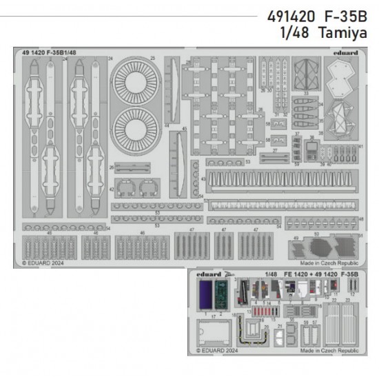 1/48 Lockheed Martin F-35B Lightning II Photo-etched set for Tamiya kits