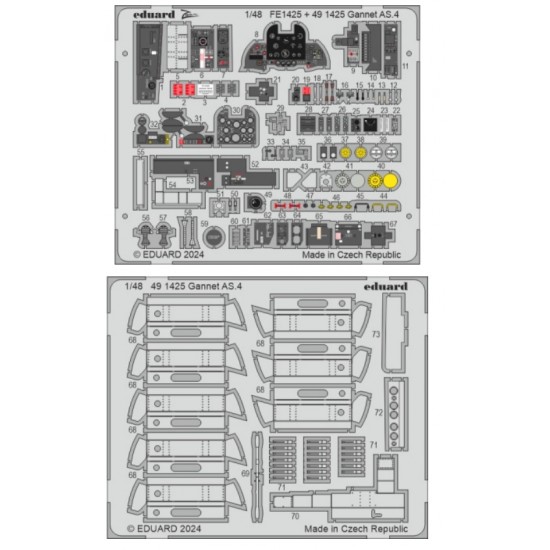 1/48 Fairey Gannet AS.4 Photo-etched set for Airfix kits