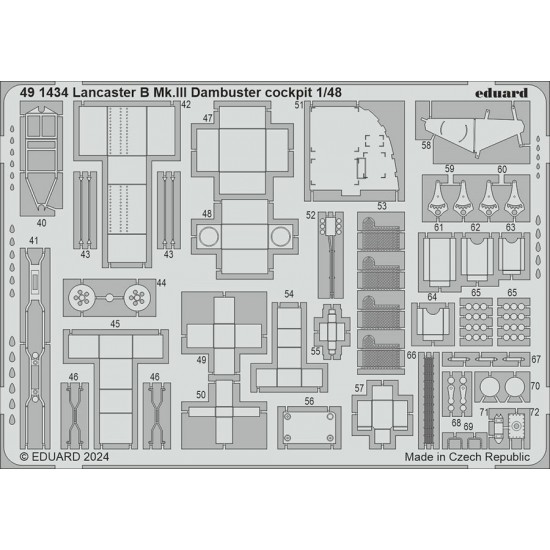 1/48 Avro Lancaster B Mk.III Dambuster Cockpit Detail Parts for HK Models