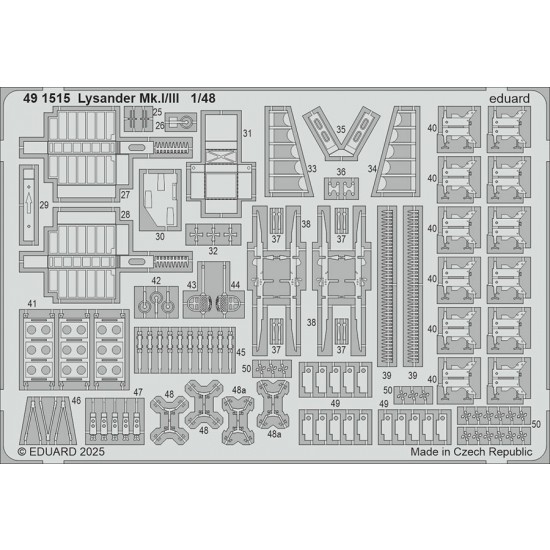 1/48 Westland Lysander Mk.I/III PE parts for Airfix kits