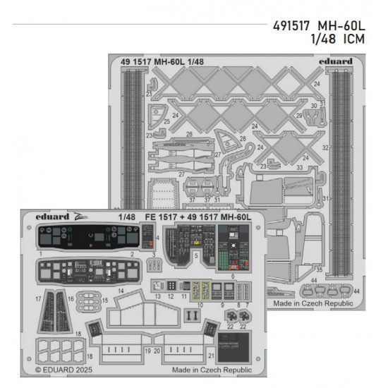 1/48 MH-60L Black Hawk Helicopter PE parts for ICM kits