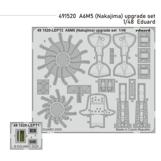 1/48 A6M5 (Nakajima) Zero Upgrade Set Photo-etched set for Eduard kits