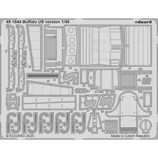 1/48 US Brewster F2A Buffalo Details (PE) for Tamiya kits