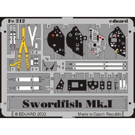 Colour Photoetch for 1/48 Swordfish Mk.I for Tamiya kit
