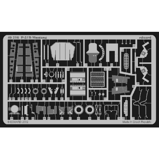 1/48 P-51D Mustang Colour Photoetch Set Vol.1 for Tamiya kit
