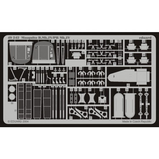 1/48 Mosquito B.Mk.IV/PR Mk.IV Colour Photoetch Set Vol.1 for Tamiya kit