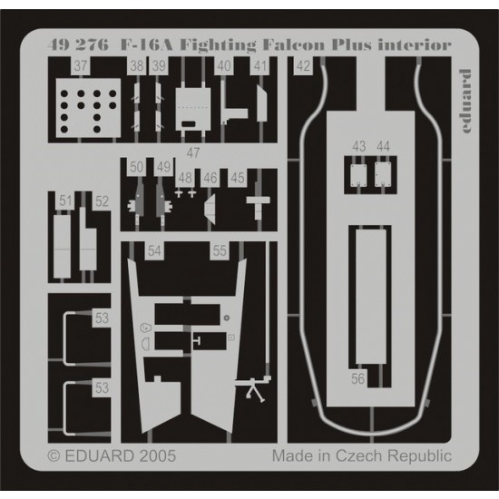 1/48 F-16A Plus Interior Colour Photoetch Set Vol.1 for Hasegawa kit