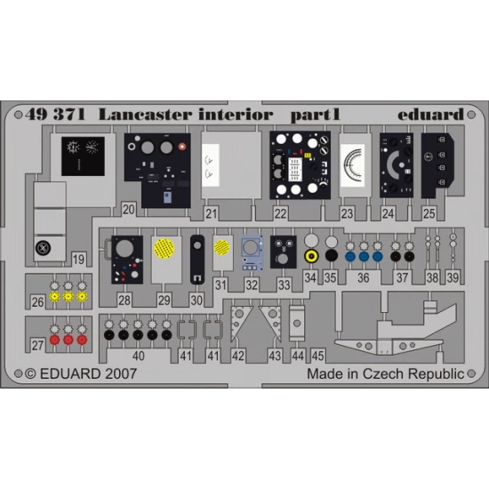 Colour Photoetch for 1/48 Lancaster Interior for Tamiya kit