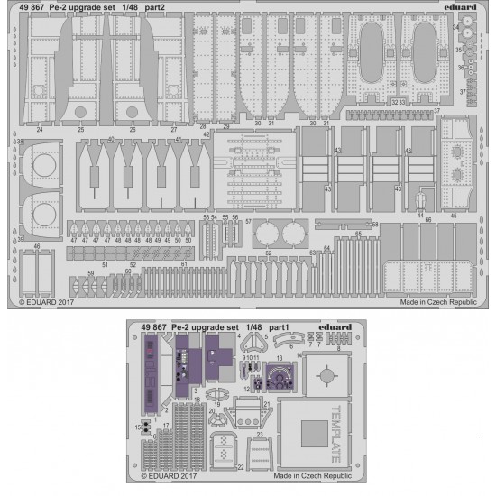 1/48 Petlyakov Pe-2 Photo-Etched Upgrade Set for Eduard Models #11112