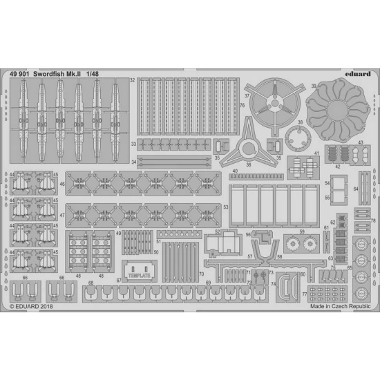 1/48 Swordfish Mk.II Detail Set for Tamiya kits