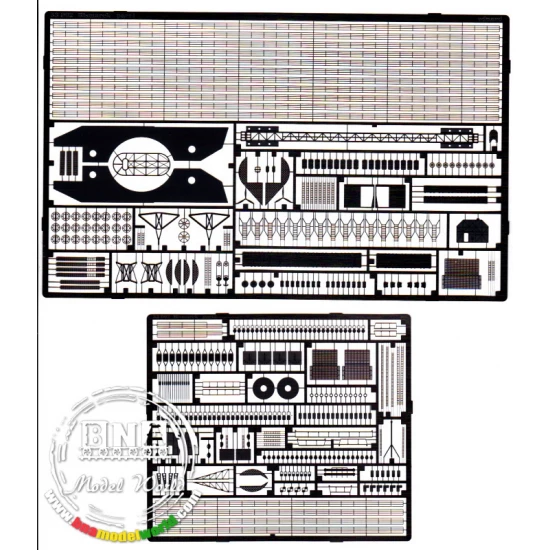 Photo-etched parts for 1/350 German Bismarck for Tamiya kit