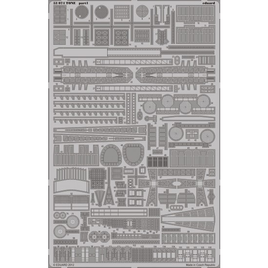 1/350 Tone Japanese Heavy Cruiser Detail-up Set for Tamiya kit (2 PE Sheets)