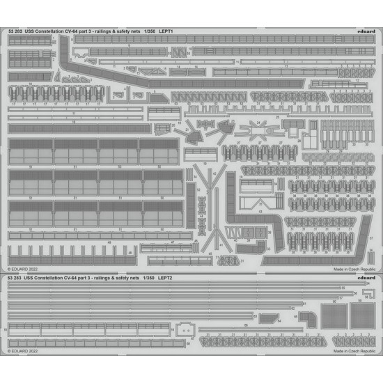 1/350 USS Constellation CV-64 Part 3 Railings & Safety Nets Detail Set for Trumpeter kits