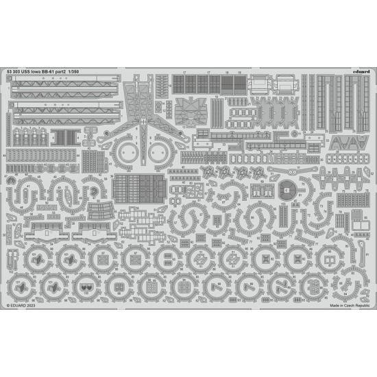 1/350 USS Iowa BB-61 Part 2 Photo-Etched Accessories for HobbyBoss kits