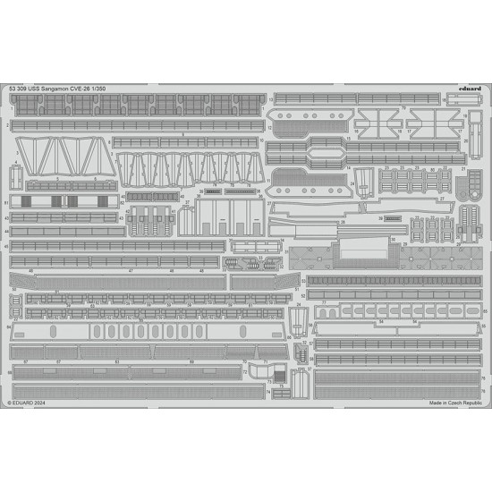 1/350 USS Sangamon CVE-26 Escort Carrier Photo-etched set for Trumpeter kits