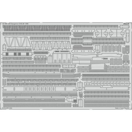 1/350 USS Sangamon CVE-26 Escort Carrier Photo-etched set for Trumpeter kits