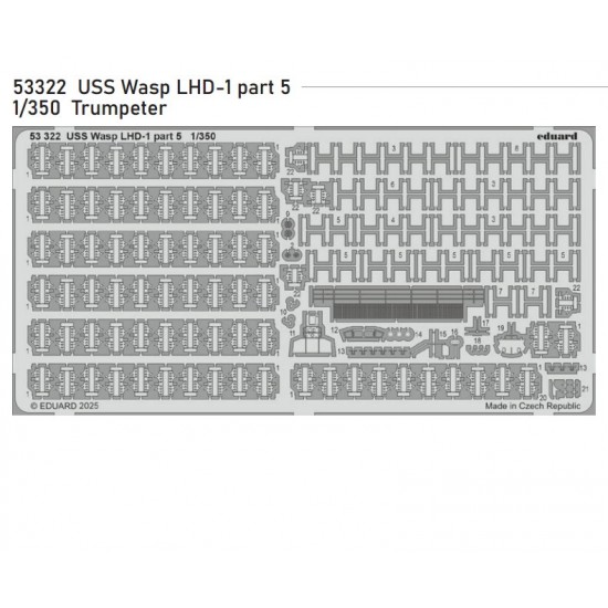 1/350 USS Wasp LHD-1 Amphibious Assault Ship part 5 PE parts for Trumpeter kits