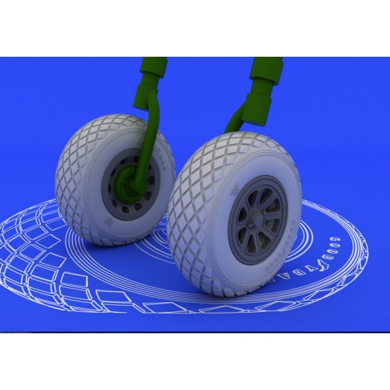1/32 North American P-51 Mustang Wheels for Tamiya kit