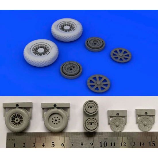 1/32 Vought F4U-1 Corsair Bird Cage Wheels Diamond Pattern for Tamiya kit (2 wheels)