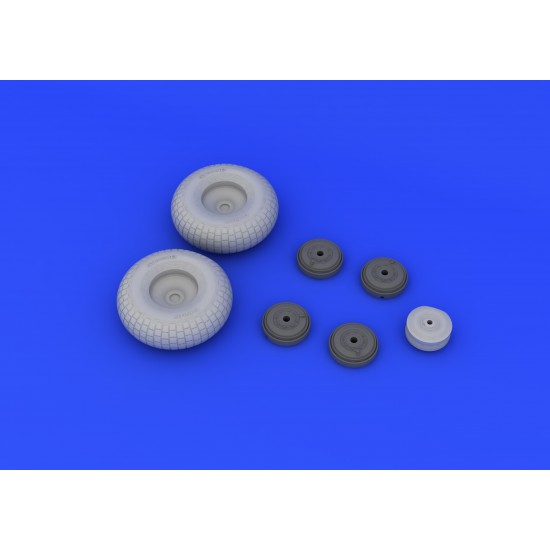 1/32 Mosquito Mk.VI Undercarriage Wheels Set for Tamiya (2 Wheels) (Resin+Painting Mask)