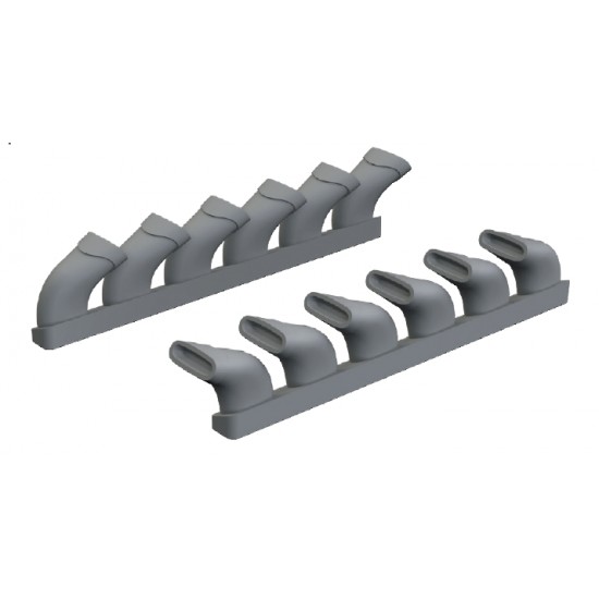 1/32 Supermarine Spitfire Mk.IX Exhaust Stacks Fishtail Type for Revell kit