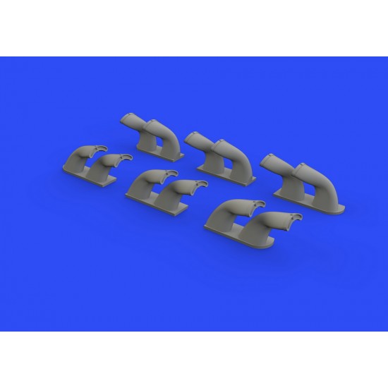 1/32 Curtiss P-40 Warhawk Exhaust Stacks Fishtail Set for Hasegawa kits