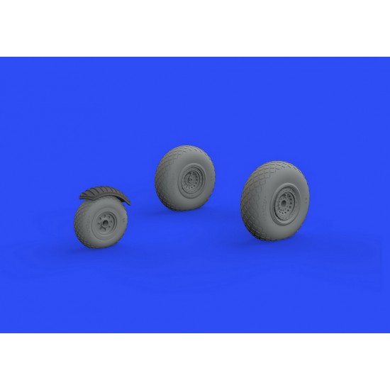 1/32 Consolidated B-24 Liberator Wheels (8 Spoke Front) Set for Hobby Boss kits