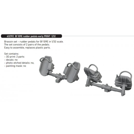 1/32 Messerschmitt Bf 109E Rudder Pedals Early