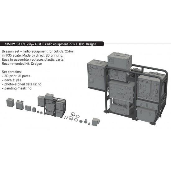 1/35 Sd.Kfz. 251/6 Ausf. C Radio Equipment for Dragon kits