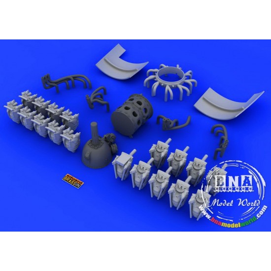 1/48 R-2800-10 Engine for Eduard F6F Hellcat kit - Brassin Set