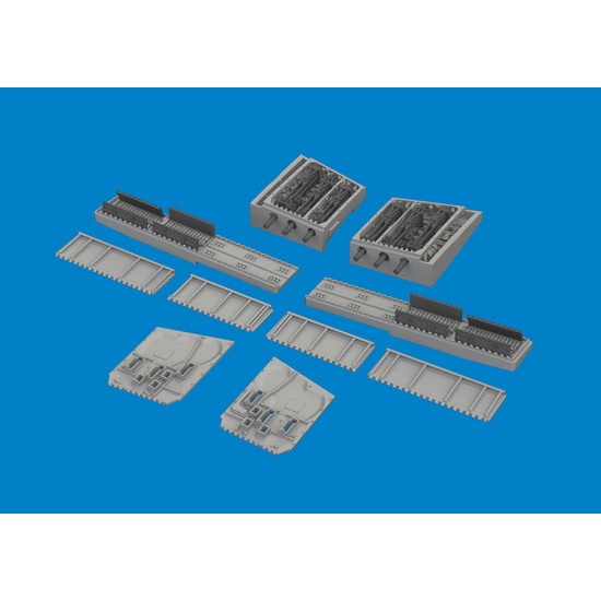 1/48 Curtiss P-40N Gun Bays (6 guns) for Eduard kits