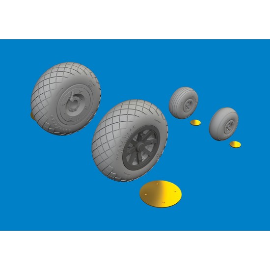 1/48 P-40N Wheels Diamond Tread for Eduard kits