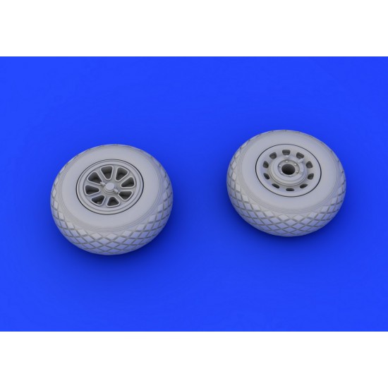 1/72 North-American P-51 Mustang Wheels for Tamiya kit (Incl. Wheel Paint Mask)