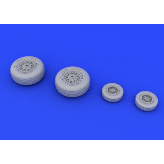 1/72 McDonnell F-4J Phantom II Wheels Set for Academy kit (2 Main Wheels + 2 Front Wheels)