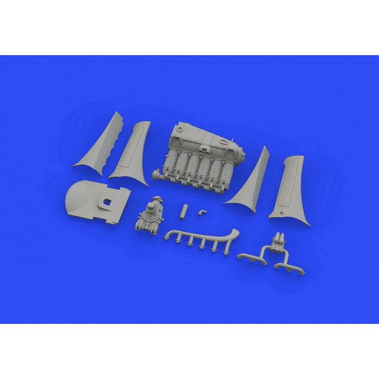 1/72 Fokker D.VII (OAW) Engine/Mercedes D.III Set for Eduard kits