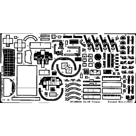 Photoetch for 1/72 Grumman EA-6B Prowler for Hasegawa kit