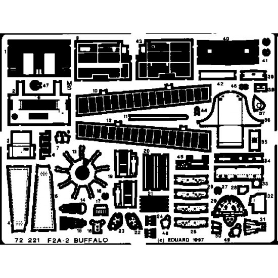 Photoetch for 1/72 Brewster F2A Buffalo for Hasegawa kit